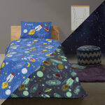 Set bed sheets Beauty Home Sphere Art 6176 Blue