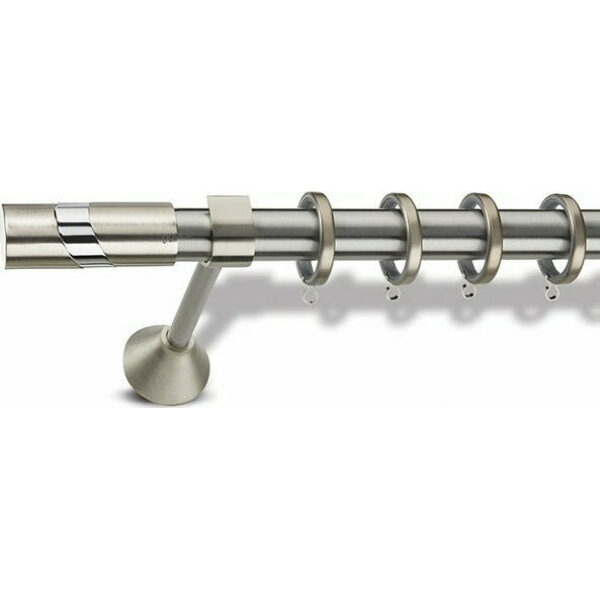 Metal curtain rod Vistonida Φ25 Domus Nickel Matt