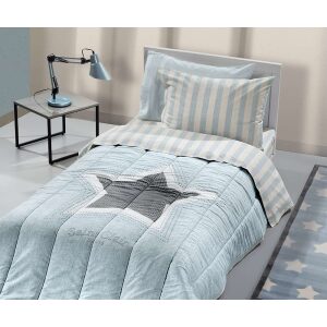 Single quilt 160x220 Saint Clair Pirineo Blue Suede Light blue