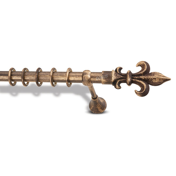 Forged curtain rod Knight Spear Φ25 Domus Rust Bronze