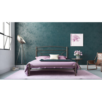 Metal double bed 140x200 Sam